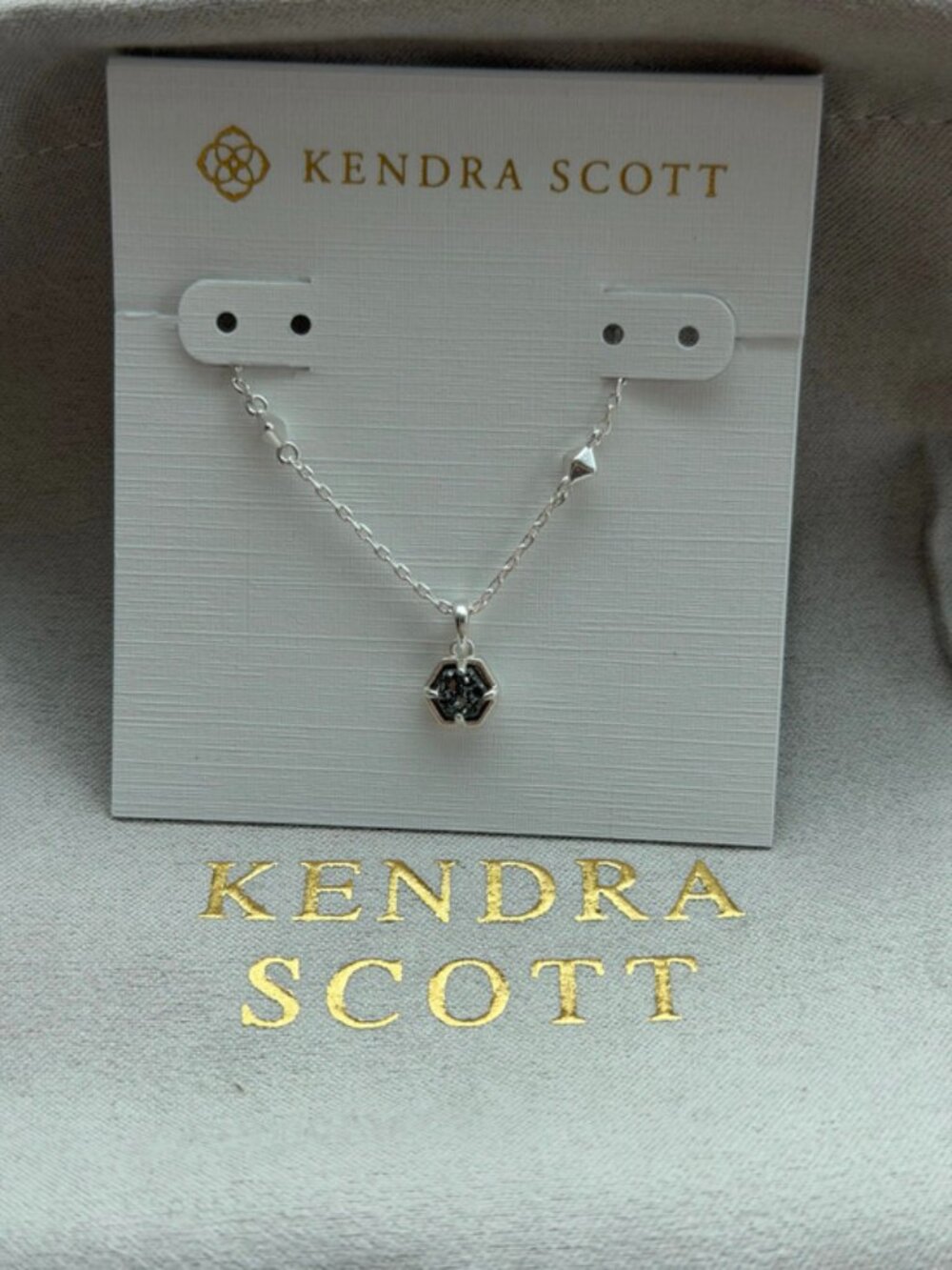 Kendra Scott Black Pendant Necklace